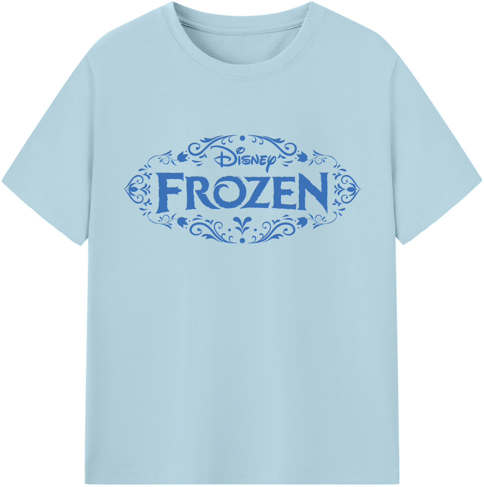 （画像用） アナと雪の女王 アンナ エルサ Frozen Anna Elsa 綿100％半袖Tシャツ（フロントプリント）
